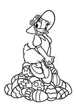 coloriage daisy et les oeufs de paques